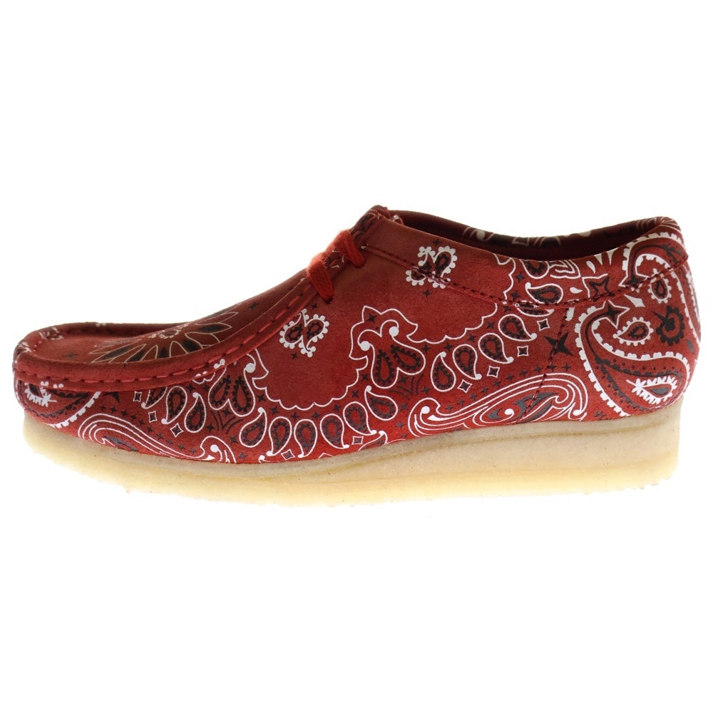 SUPREME(シュプリーム) 19SS ×Clarks Originals Bandana Wallabee クラークス オリジナル バンダナ ワラビー クレープソール ペイズリー柄 ローカットシューズ レッド