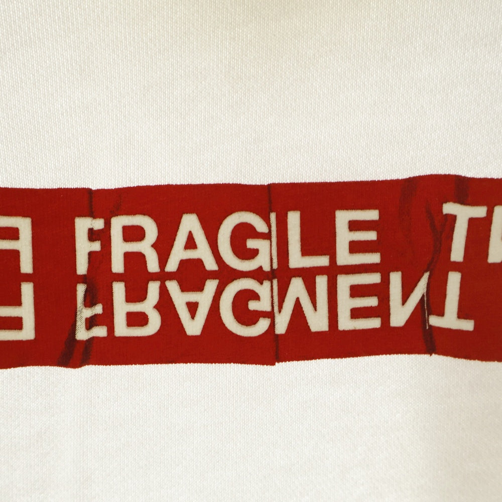 Sacai(サカイ) ×FRAGMENT DESIGN FRAGIL HOODIE フラグメントデザイン フラジールフーディー プルオーバーパーカー ホワイト 19-02026M
