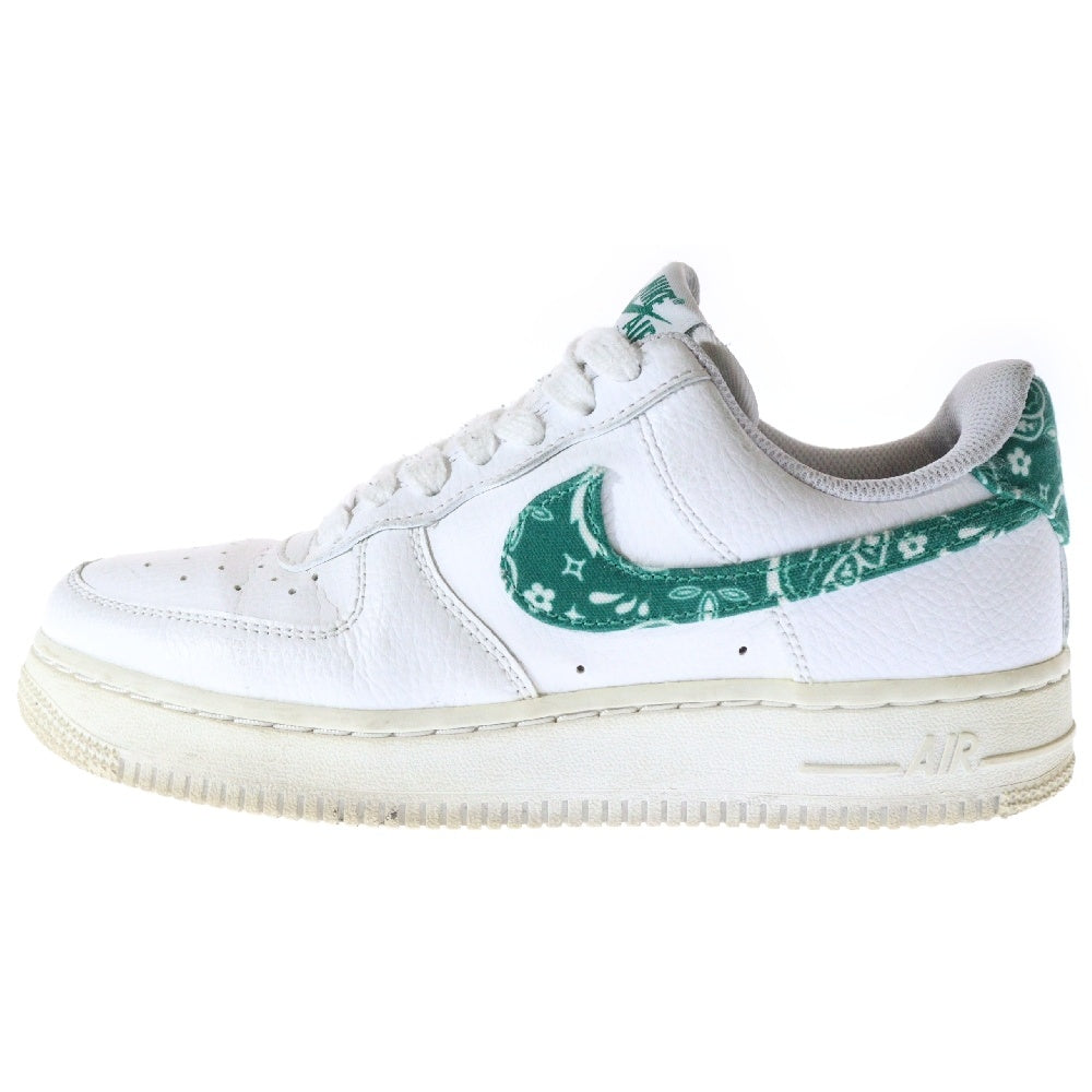 NIKE(ナイキ) AIR FORCE 1 LOW 07 Essential Green Paisley エアフォース1 エッセンシャル ペイズリー ローカットスニーカー ホワイト/グリーン US6.5/23.5cm DH4406-102