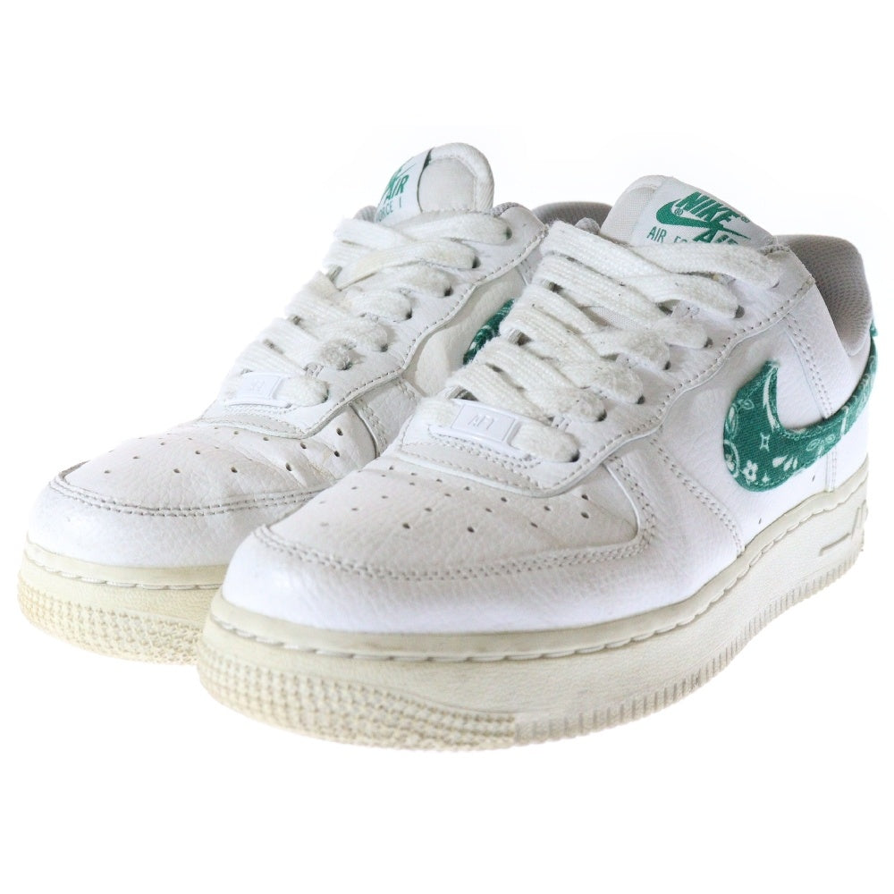NIKE(ナイキ) AIR FORCE 1 LOW 07 Essential Green Paisley エアフォース1 エッセンシャル ペイズリー ローカットスニーカー ホワイト/グリーン US6.5/23.5cm DH4406-102