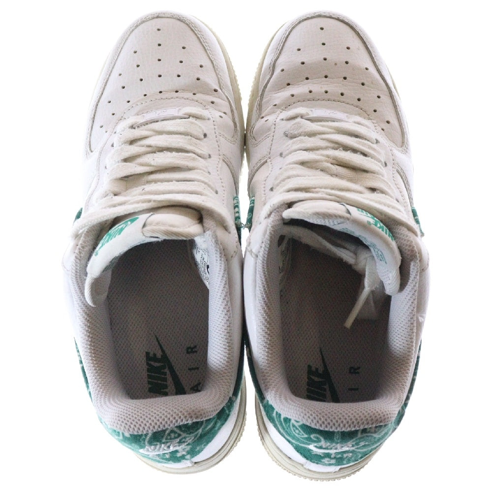 NIKE(ナイキ) AIR FORCE 1 LOW 07 Essential Green Paisley エアフォース1 エッセンシャル ペイズリー ローカットスニーカー ホワイト/グリーン US6.5/23.5cm DH4406-102