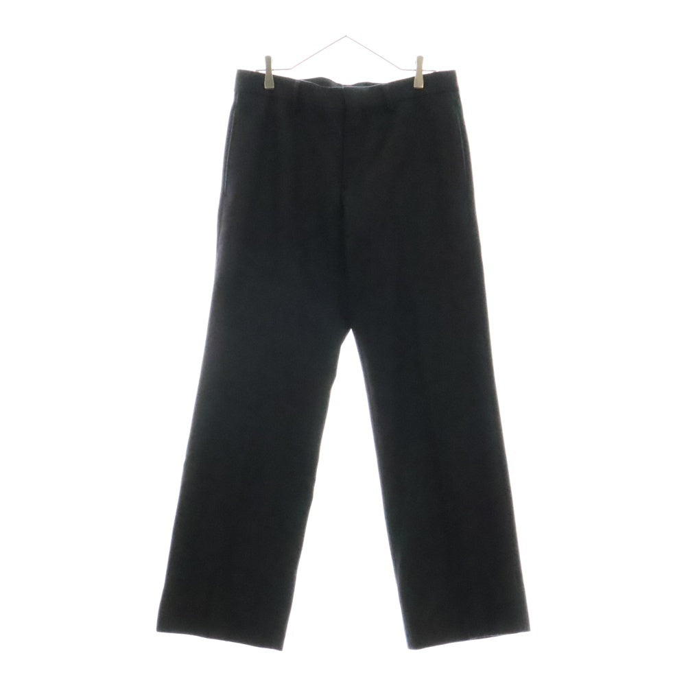 COMOLI(コモリ) LIGHT MELTON PIPED STEM PANTS ライトメルトン ウール パイプドステム スラックスパンツ ブラック A03-03019