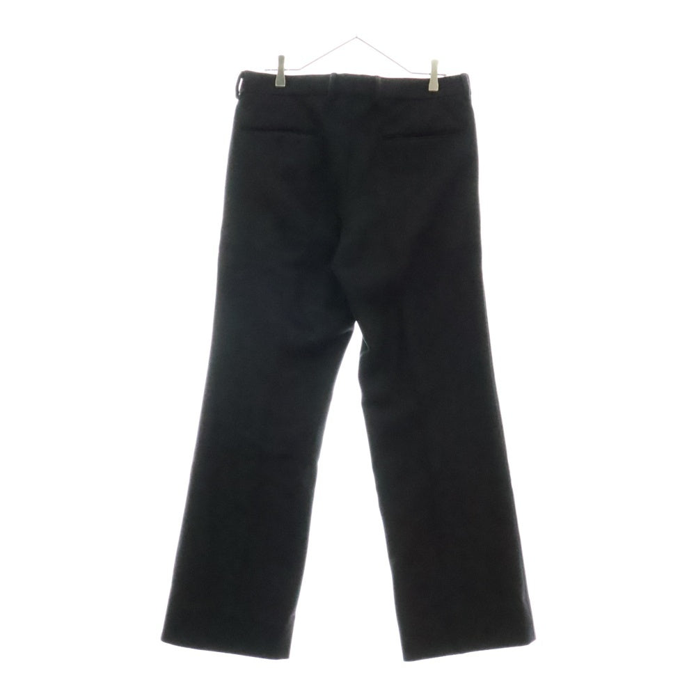 COMOLI(コモリ) LIGHT MELTON PIPED STEM PANTS ライトメルトン ウール パイプドステム スラックスパンツ ブラック A03-03019