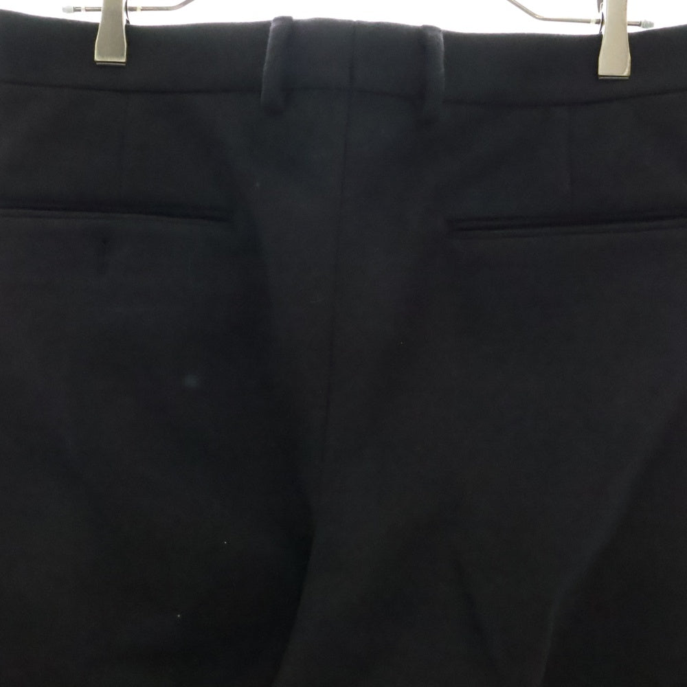 COMOLI(コモリ) LIGHT MELTON PIPED STEM PANTS ライトメルトン ウール パイプドステム スラックスパンツ ブラック A03-03019