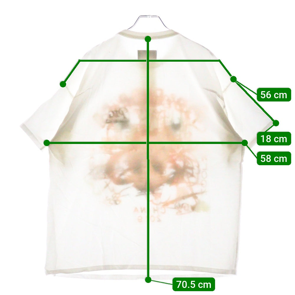 doublet(ダブレット) 19SS CHINESE NEW YEAR T-SHIRT チャイニーズニューイヤー グラフィックエンブロイダリー クルーネック半袖Tシャツ カットソー ホワイト 19SS32DSM03