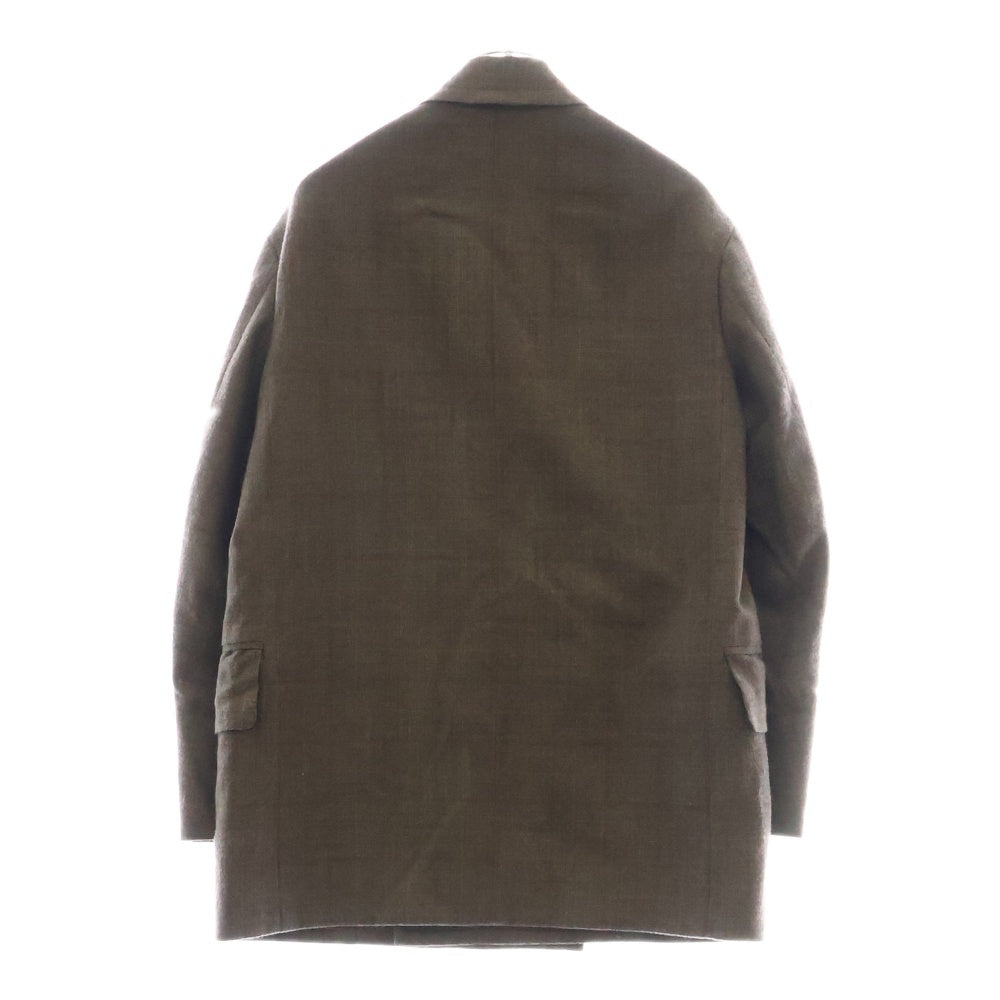 kolor(カラー) 22AW ダブルブレスト ピークドラペル ウール テーラードジャケット ブラウン 22WCM-J10113