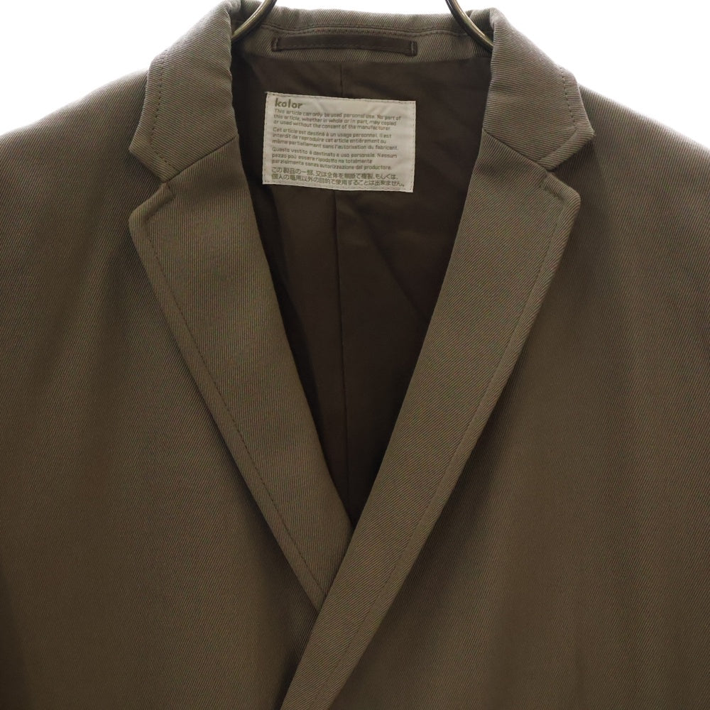 kolor(カラー) 16AW ダブルブレスト ノッチドラペル 立体ポケット ウール テーラードジャケット グレー 16WCM-C061605
