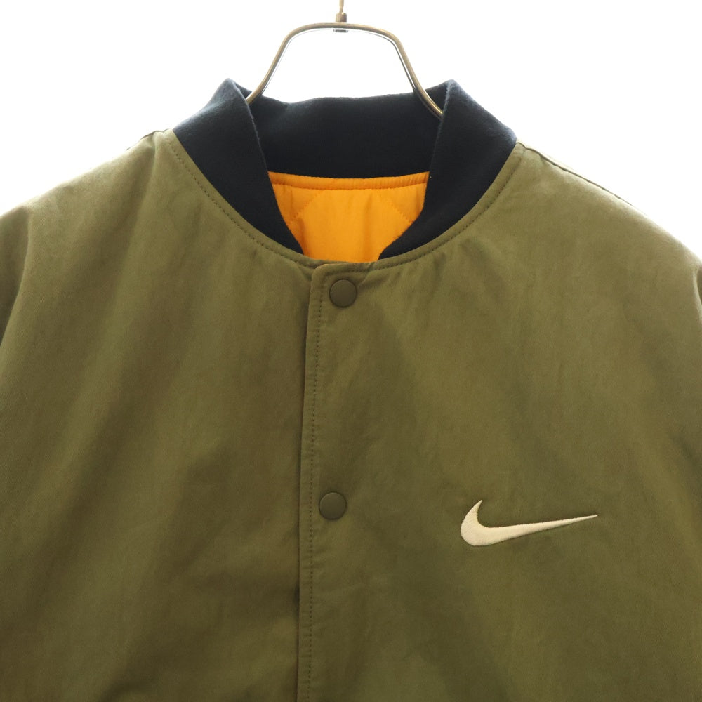 NIKE(ナイキ) ×STUSSY REVERSIBLE VARSITY JACKET ステューシー リバーシブル ヴァーシティジャケット カーキ FJ9153-222
