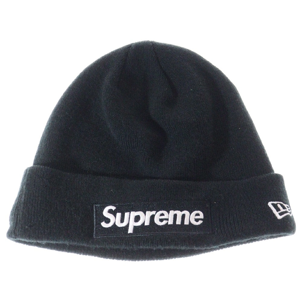 SUPREME(シュプリーム) 24AW×NEW ERA Box Logo Beanie ニューエラ ボックスロゴ ビーニー ニットキャップ 帽子 ブラック