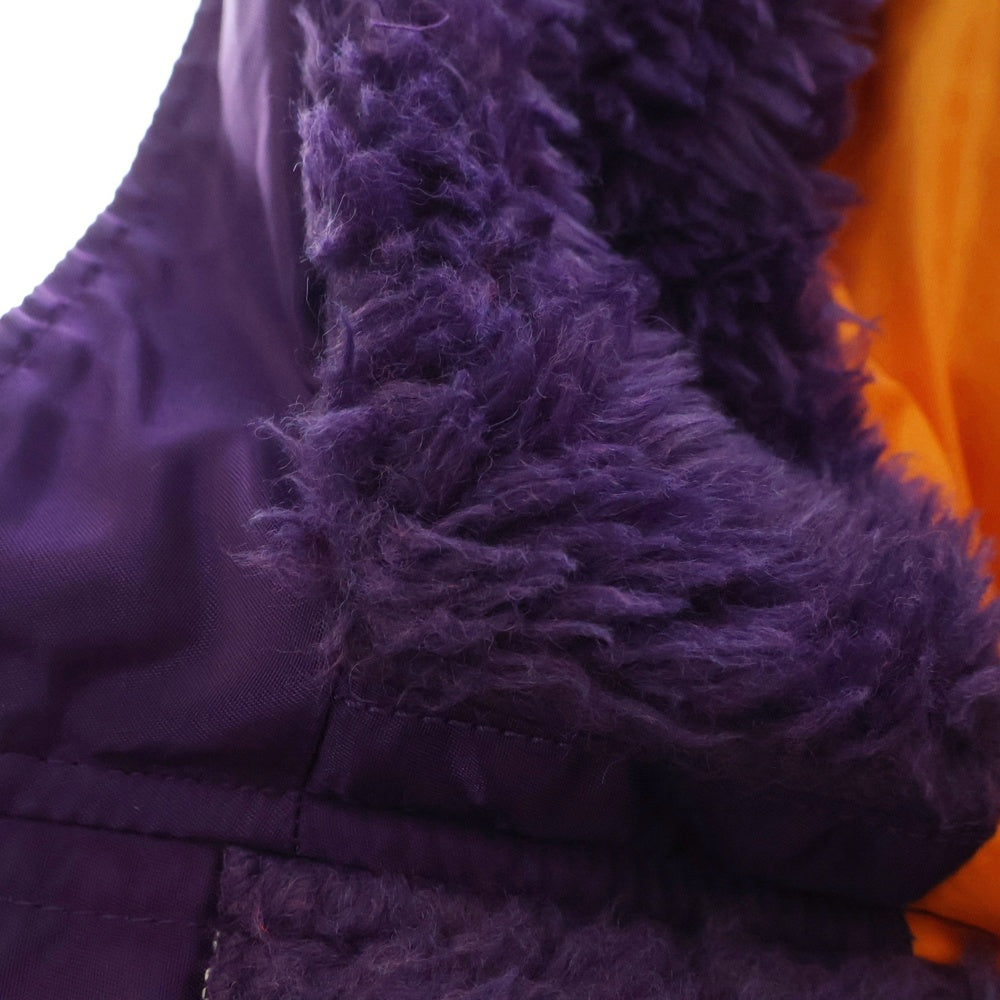 SUPREME(シュプリーム) 21AW Hooded MA-1 リバーシブル フード付き ジップアップ ボンバージャケット パープル/オレンジ