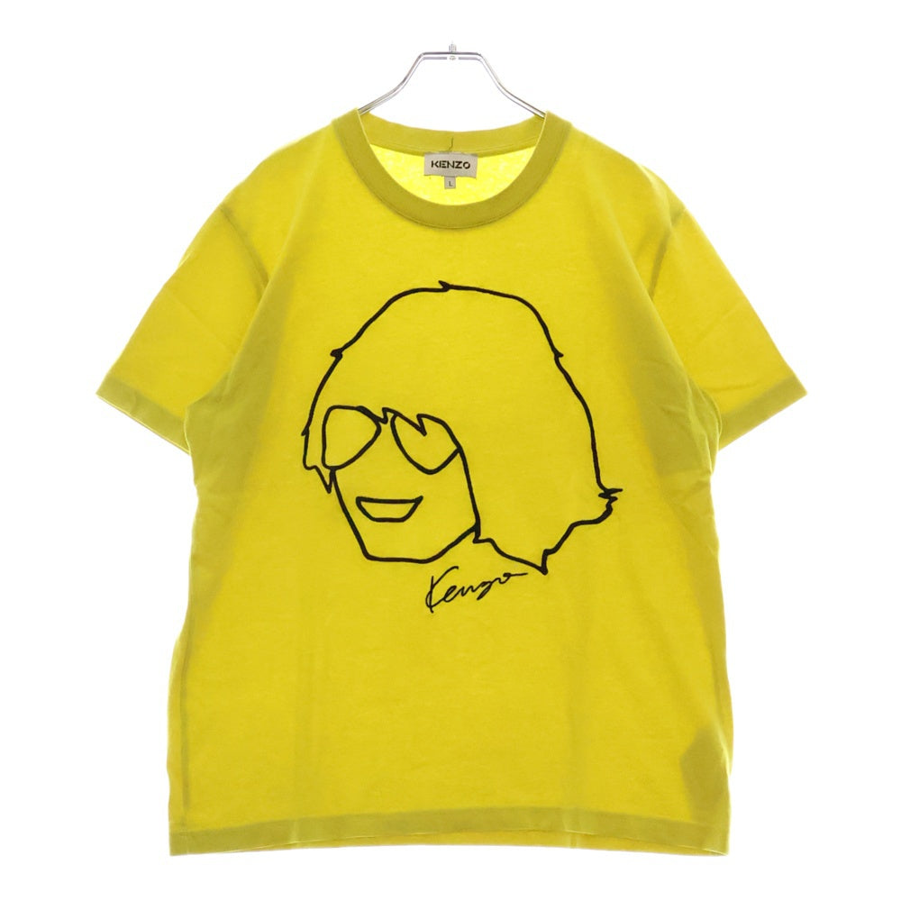KENZO(ケンゾー) Takada Tribute タカダ トリビュート フロント刺繍 クルーネック 半袖Tシャツ カットソー イエロー FC52TS6664SB
