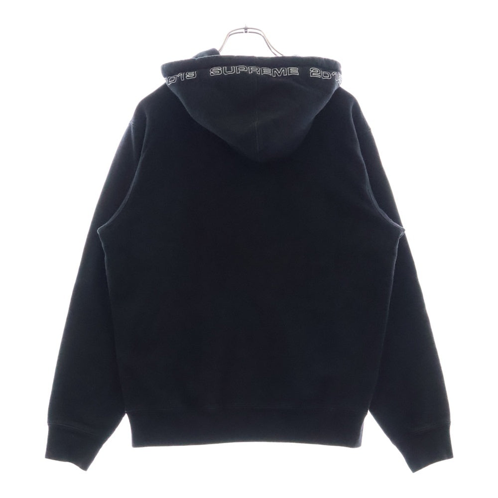 SUPREME(シュプリーム) 19SS Topline Zip Up Sweatshirt トップライン ジップアップ スウェットシャツ パーカー フーディ ブラック