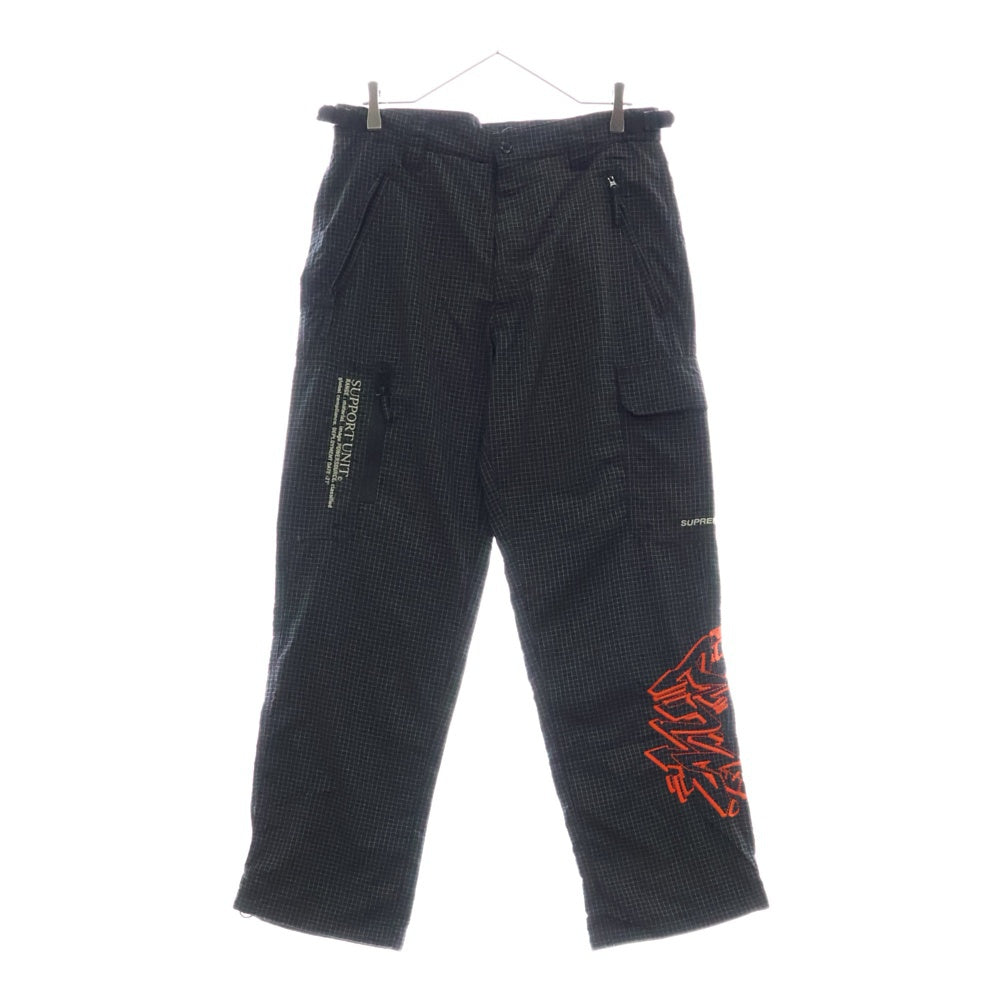 SUPREME(シュプリーム) 21AW Support Unit Nylon Ripstop Pant サポートユニット ナイロン リップストップパンツ ブラック/レッド