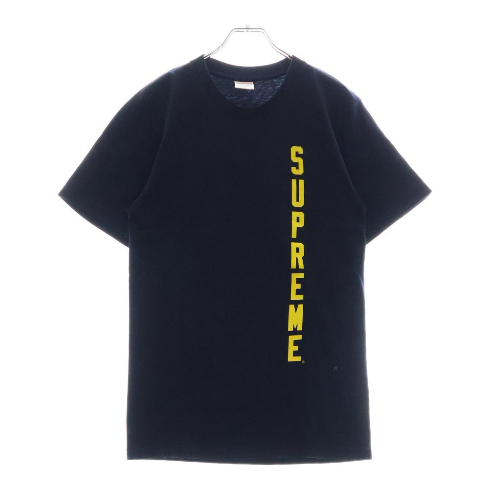 SUPREME(シュプリーム) 15SS ×THRASHER Flame Logo Tee スラッシャー フレイム ロゴプリントTシャツ 半袖カットソー ネイビー
