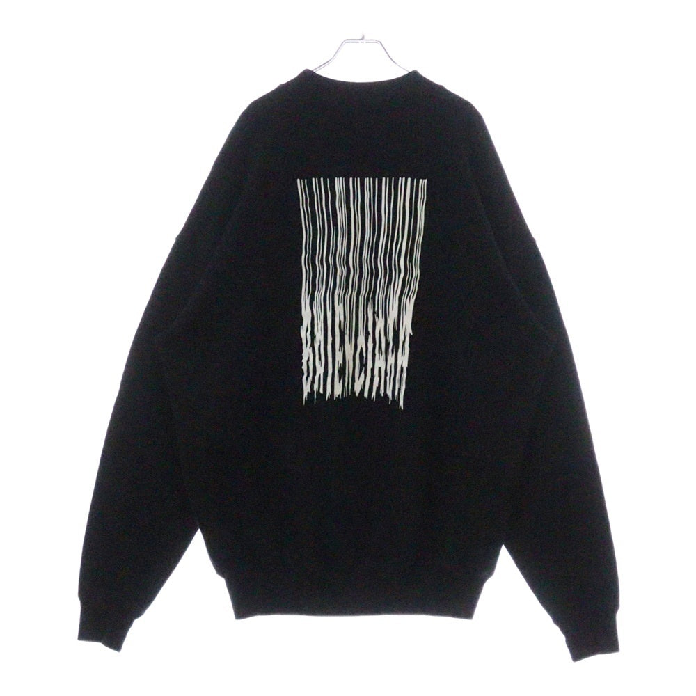 BALENCIAGA(バレンシアガ) バーコードロゴ モックネック スウェット トレーナー ブラック 652981 TKVE6