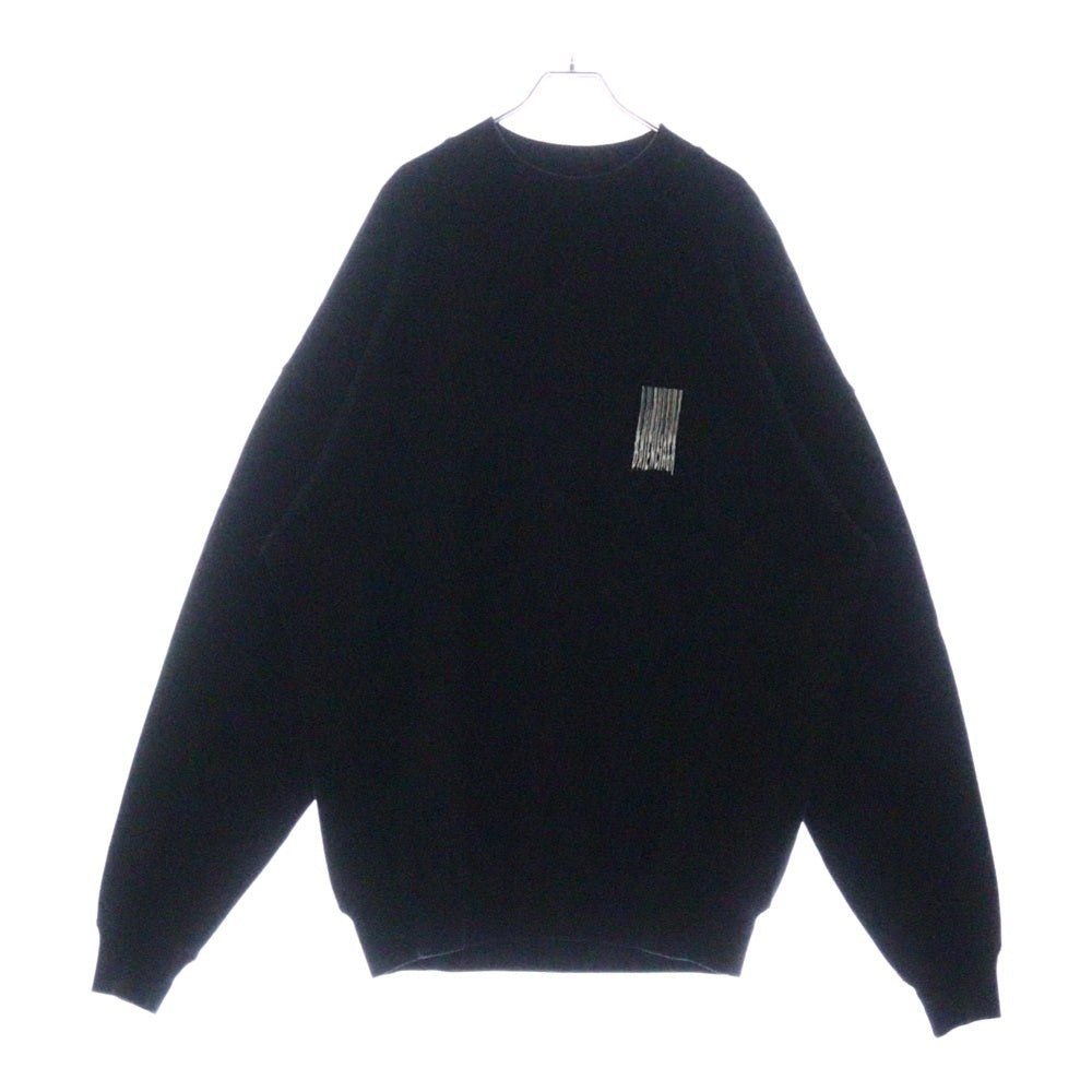 BALENCIAGA(バレンシアガ) バーコードロゴ モックネック スウェット トレーナー ブラック 652981 TKVE6