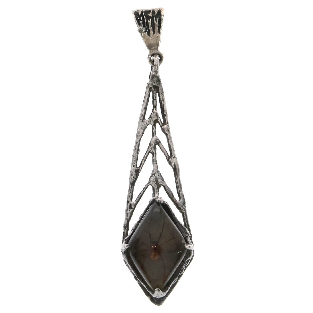 MFM(エムエフエム) DIA WEB PENDANT NECKLACE ダイヤ スパイダー ウェブ ペンダントトップ ネックレス ブラウン/シルバー
