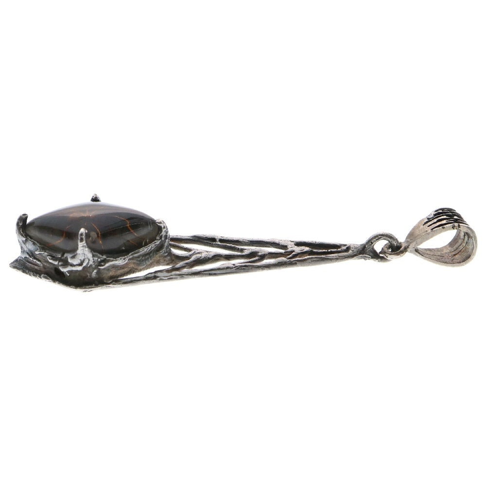 MFM(エムエフエム) DIA WEB PENDANT NECKLACE ダイヤ スパイダー ウェブ ペンダントトップ ネックレス ブラウン/シルバー