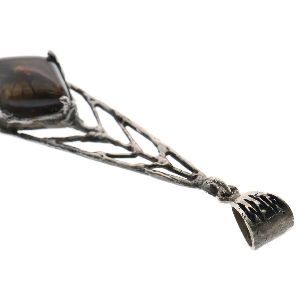 MFM(エムエフエム) DIA WEB PENDANT NECKLACE ダイヤ スパイダー ウェブ ペンダントトップ ネックレス ブラウン/シルバー