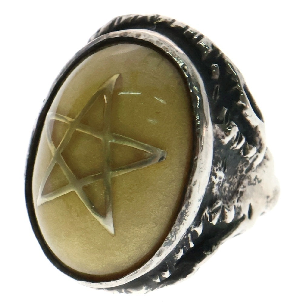ALEX STREETER(アレックスストリーター) Angel Heart Ring エンジェルハート ゴールドスター バルティックアンバー リング 指輪 13号 イエロー/シルバー