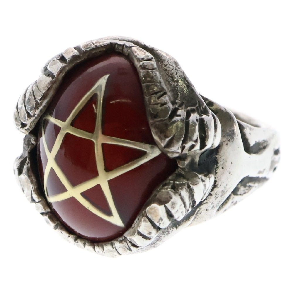 ALEX STREETER(アレックスストリーター) New Angel Devil Heart Ring ニューエンジェル デビル ハート ゴールドスター リング 指輪 20号 レッド/シルバー