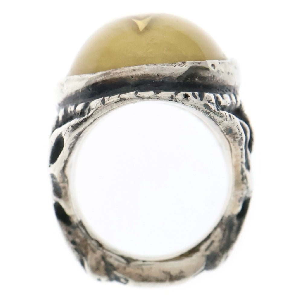 ALEX STREETER(アレックスストリーター) Angel Heart Ring エンジェルハート ゴールドスター バルティックアンバー リング 指輪 9号 イエロー/シルバー