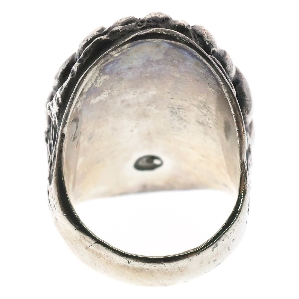 ALEX STREETER(アレックスストリーター) Dragon Tooth Ring Dome in Skull ドラゴントゥース ドームインスカル ゴールドスター リング 指輪 10号 オリーブ/シルバー
