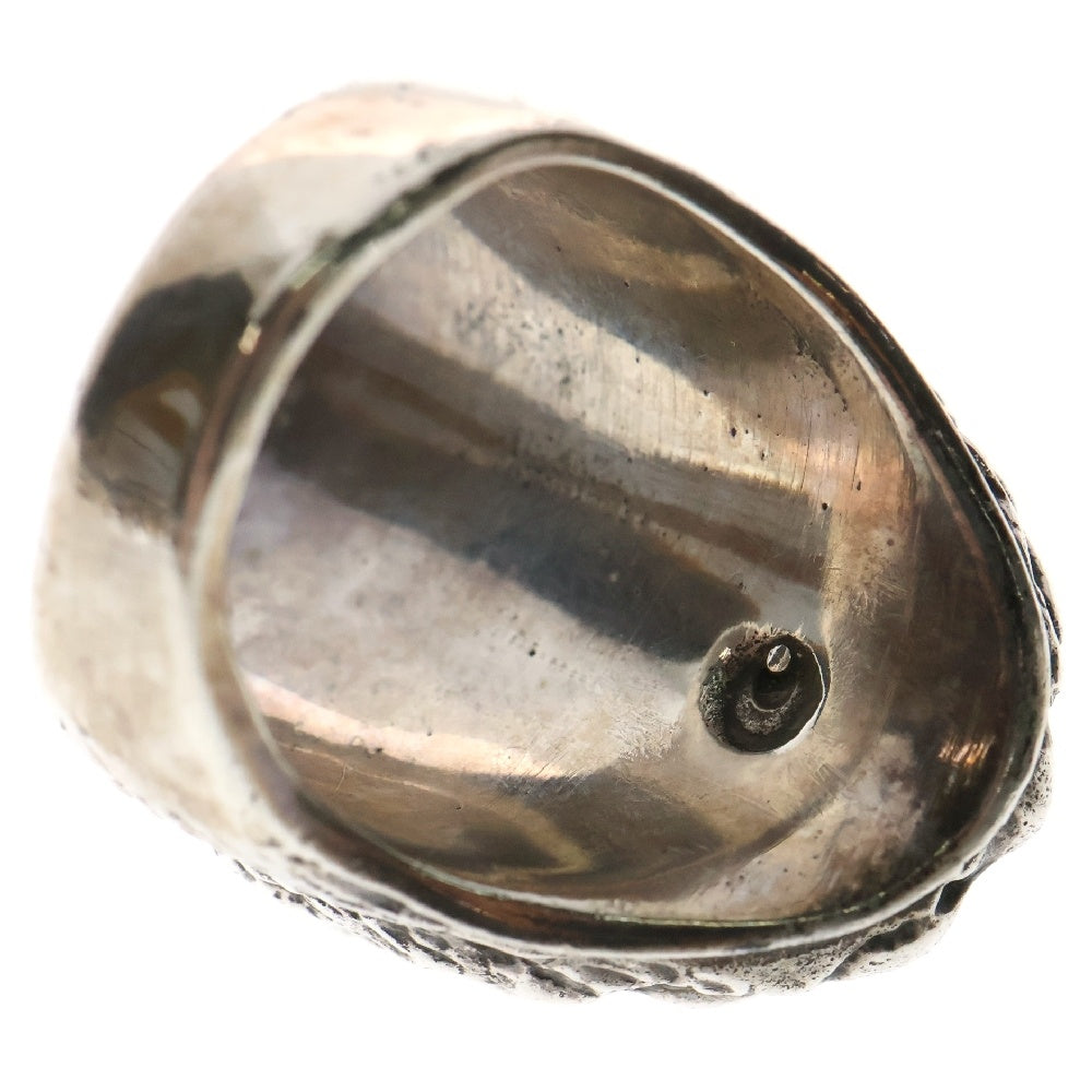 ALEX STREETER(アレックスストリーター) Dragon Tooth Ring Dome in Skull ドラゴントゥース ドームインスカル ゴールドスター リング 指輪 10号 オリーブ/シルバー