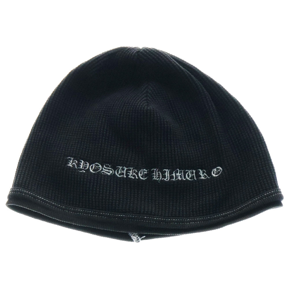 CHROME HEARTS(クロムハーツ) × 氷室京介 OLD オールド フロントホースシュー刺繍 サーマルニット帽 ビーニー キャップ ブラック