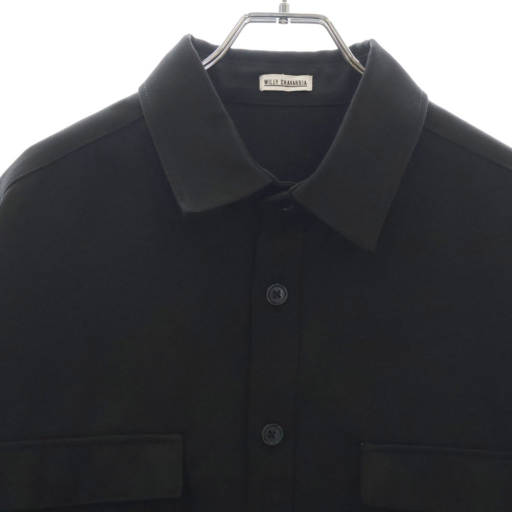 WILLY CHAVARRIA(ウィリーチャバリア) BIG WILLY LS SHIRT ビッグウィリー オーバーサイズ レギュラーカラー シャツジャケット ブラック