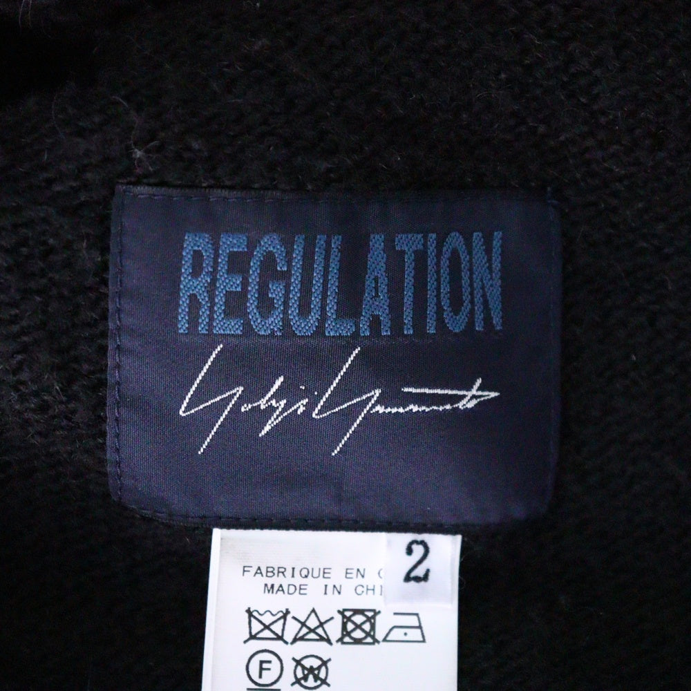 YOHJI YAMAMOTO REGULATION(ヨウジヤマモト レギュレーション) 18AW ロングニットカーディガン コート ブラック レディース FV-K52-900