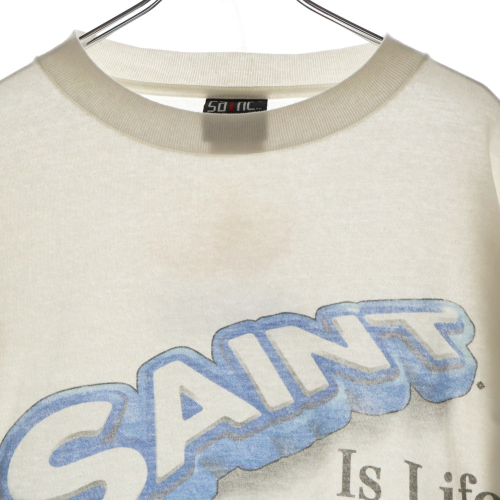 SAINT MICHAEL(セントマイケル) 24SS ×Shermer ACADEMY HEART CKIE L/S TEE シャーマーアカデミー ヴィンテージ加工 ハートクッキープリント クルーネック 長袖Tシャツ SM-YS1-0000-C39