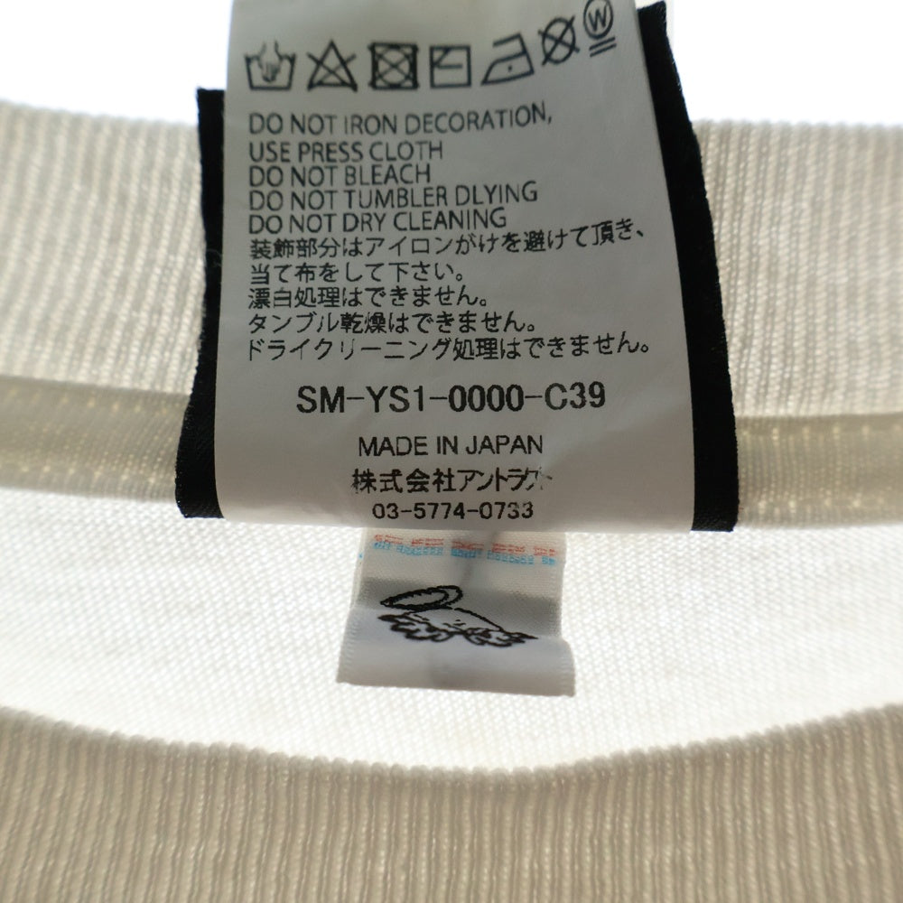 SAINT MICHAEL(セントマイケル) 24SS ×Shermer ACADEMY HEART CKIE L/S TEE シャーマーアカデミー ヴィンテージ加工 ハートクッキープリント クルーネック 長袖Tシャツ SM-YS1-0000-C39