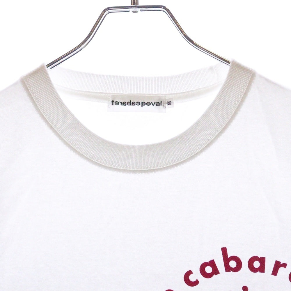 CABARET POVAL(キャバレーポバール) Sidewalk Tee サイドウォーク プリントTシャツ ホワイト