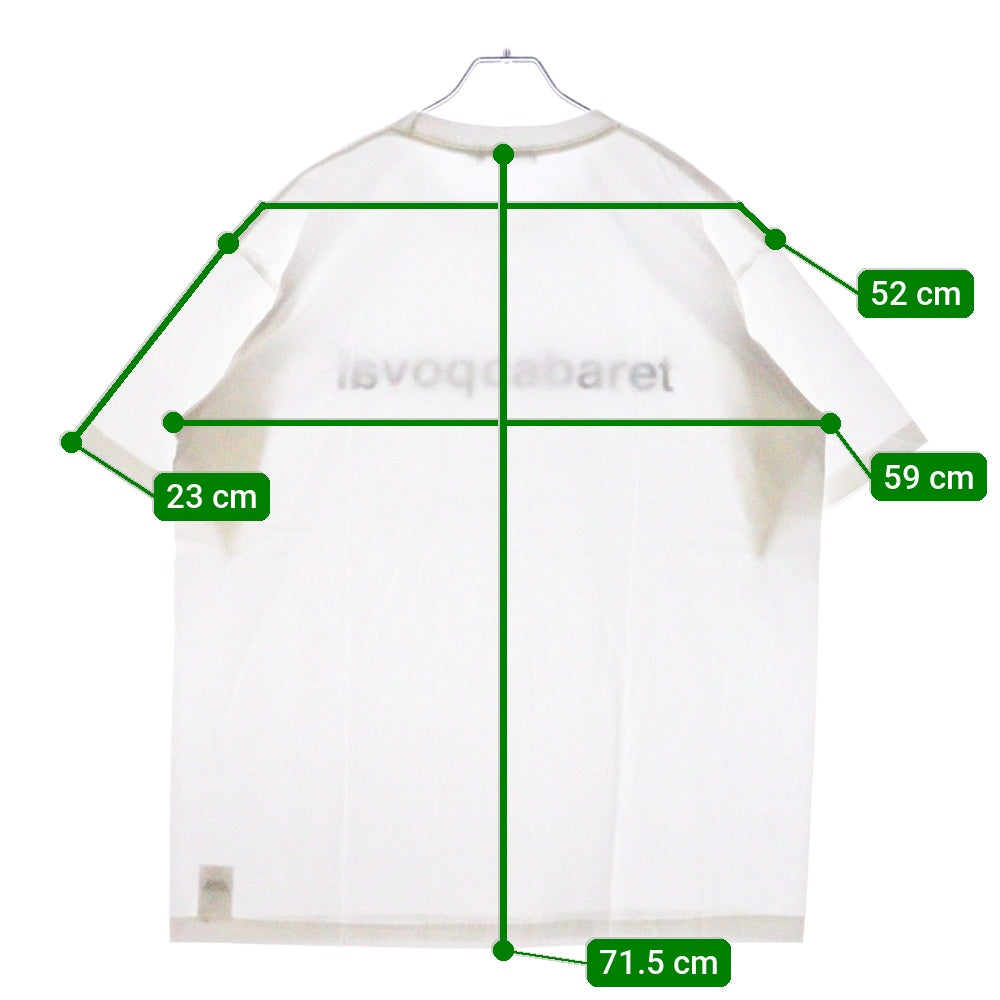 CABARET POVAL(キャバレーポバール) 25SS Original Logo Tee オリジナルロゴ プリントTシャツ ホワイト
