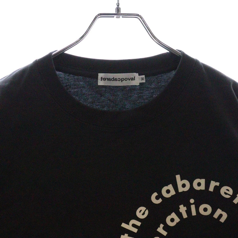 CABARET POVAL(キャバレーポバール) Sidewalk Tee サイドウォーク プリントTシャツ ブラック