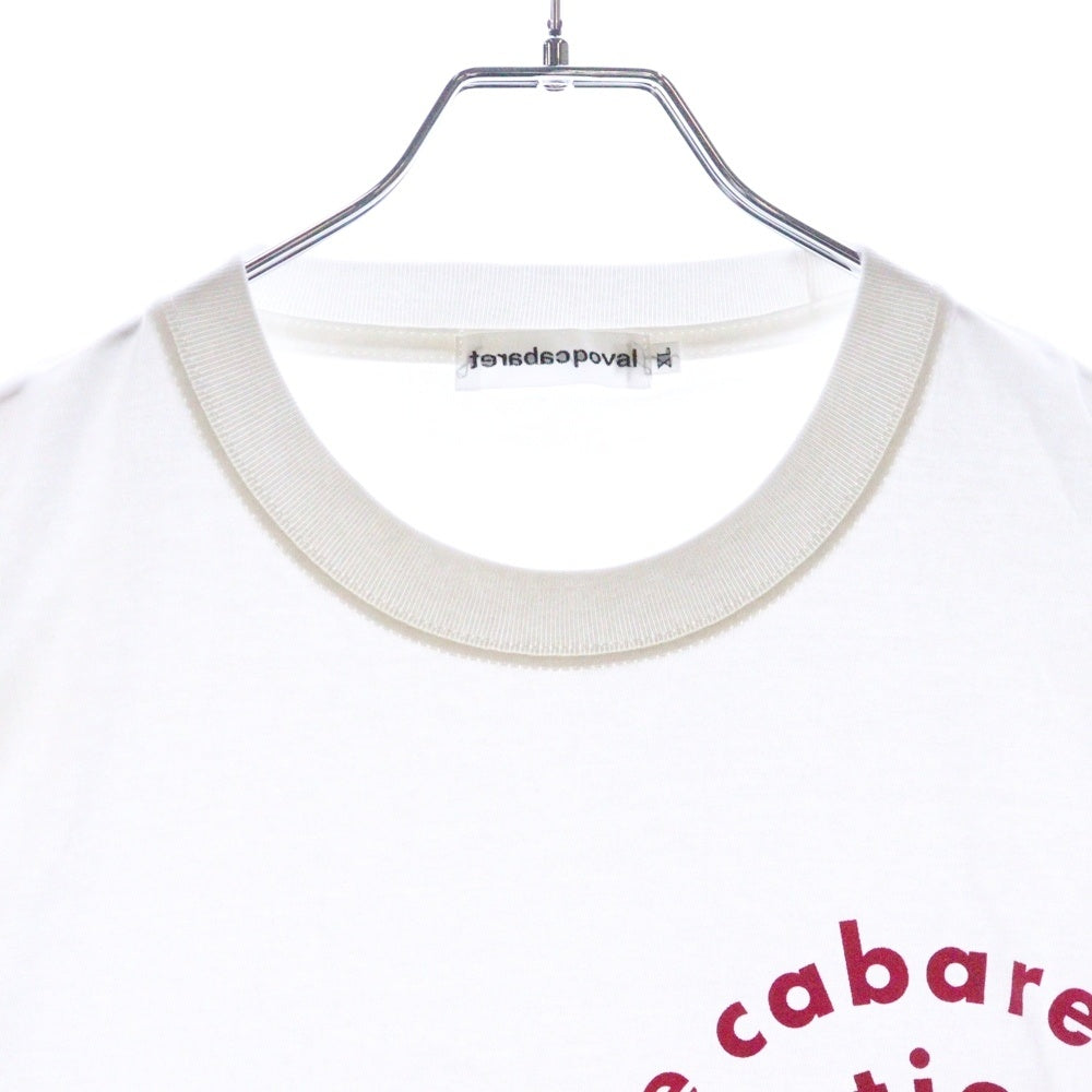 CABARET POVAL(キャバレーポバール) Sidewalk Tee サイドウォーク プリントTシャツ ホワイト