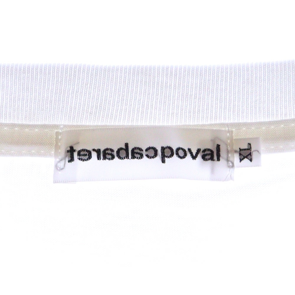 CABARET POVAL(キャバレーポバール) Sidewalk Tee サイドウォーク プリントTシャツ ホワイト