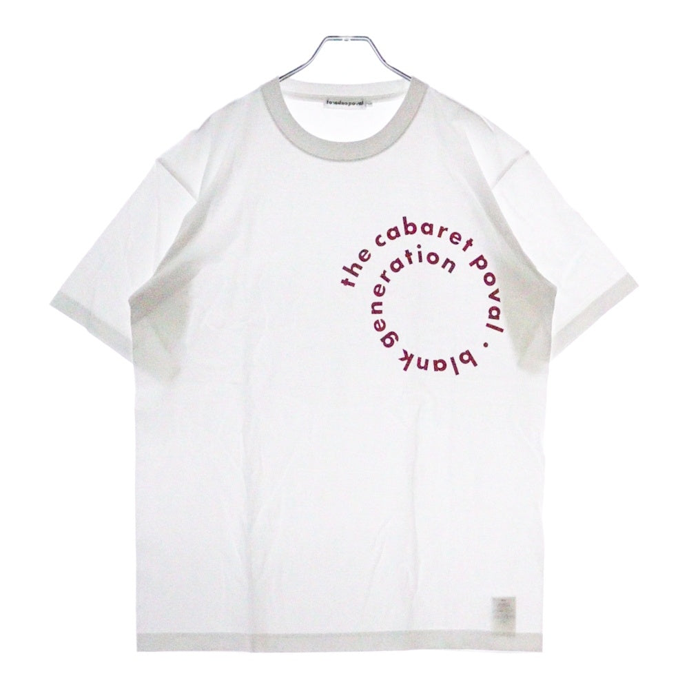 CABARET POVAL(キャバレーポバール) Sidewalk Tee サイドウォーク プリントTシャツ ホワイト