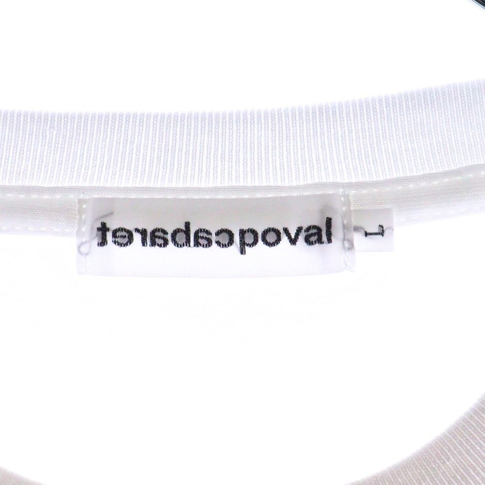 CABARET POVAL(キャバレーポバール) Sidewalk Tee サイドウォーク プリントTシャツ ホワイト