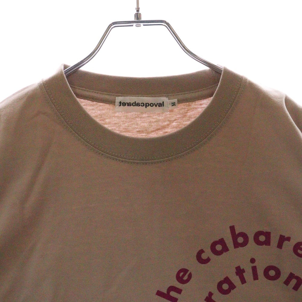 CABARET POVAL(キャバレーポバール) Sidewalk Tee サイドウォーク プリントTシャツ スモーキーピンク