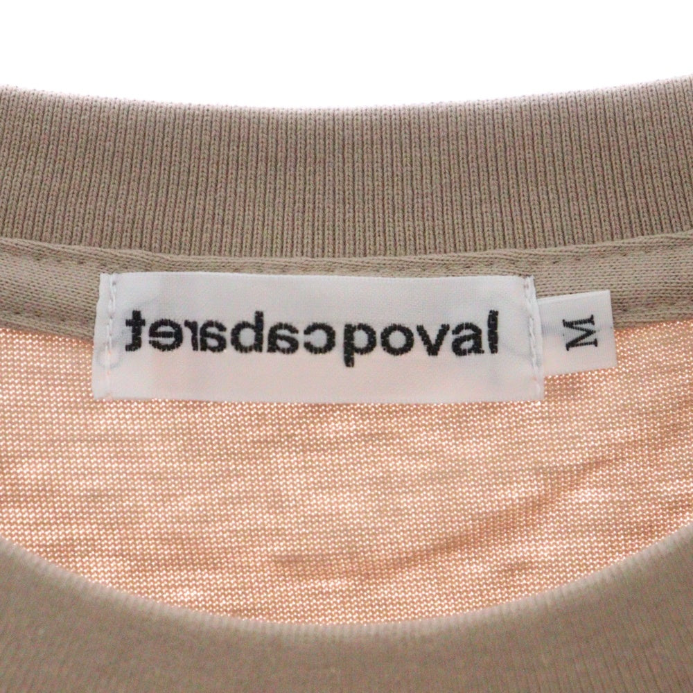 CABARET POVAL(キャバレーポバール) Sidewalk Tee サイドウォーク プリントTシャツ スモーキーピンク
