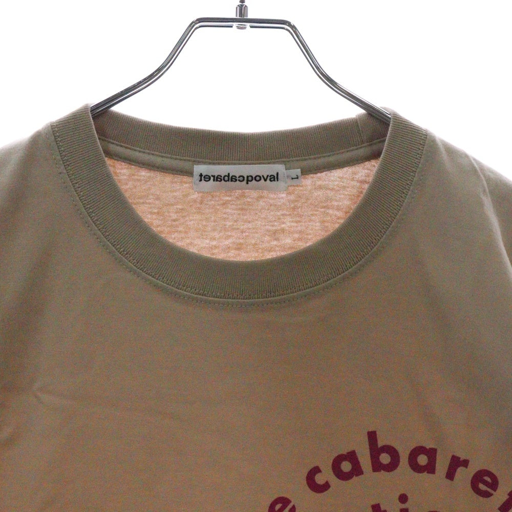 CABARET POVAL(キャバレーポバール) Sidewalk Tee サイドウォーク プリントTシャツ スモーキーピンク