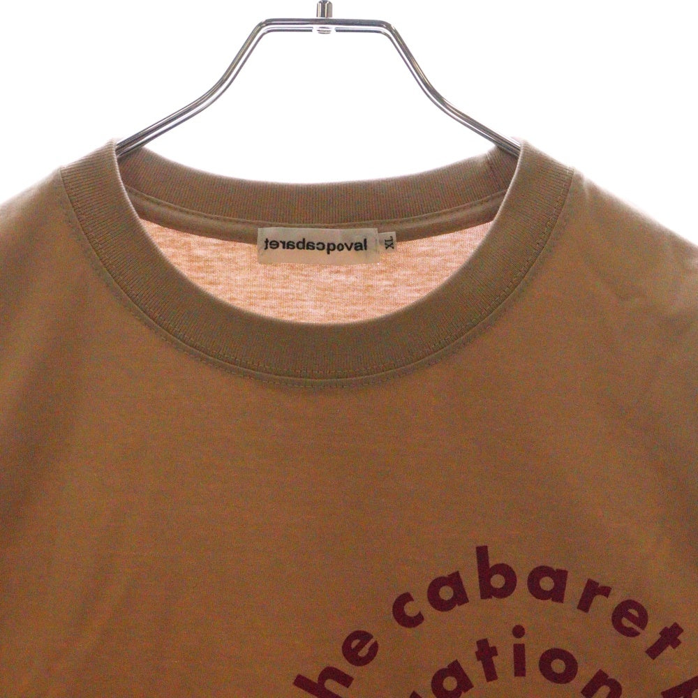 CABARET POVAL(キャバレーポバール) Sidewalk Tee サイドウォーク プリントTシャツ スモーキーピンク