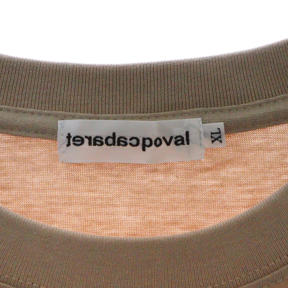 CABARET POVAL(キャバレーポバール) Sidewalk Tee サイドウォーク プリントTシャツ スモーキーピンク