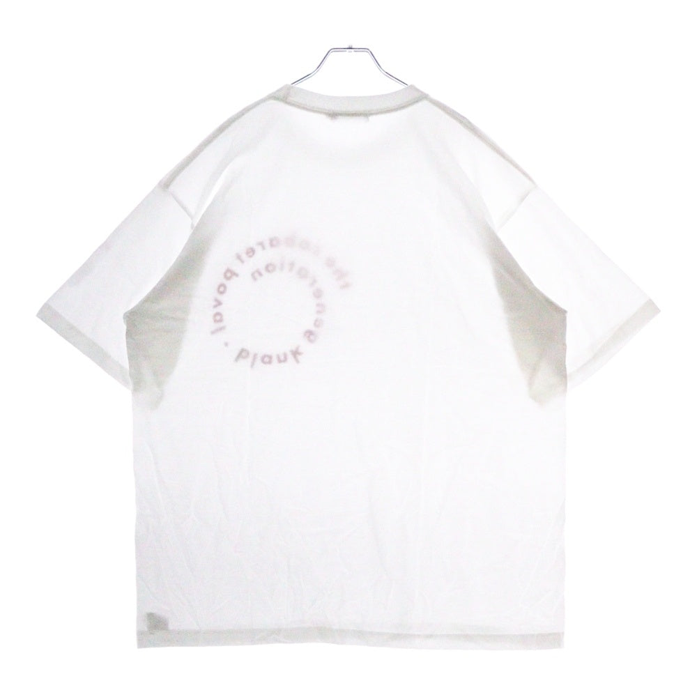 CABARET POVAL(キャバレーポバール) Sidewalk Tee サイドウォーク プリントTシャツ ホワイト