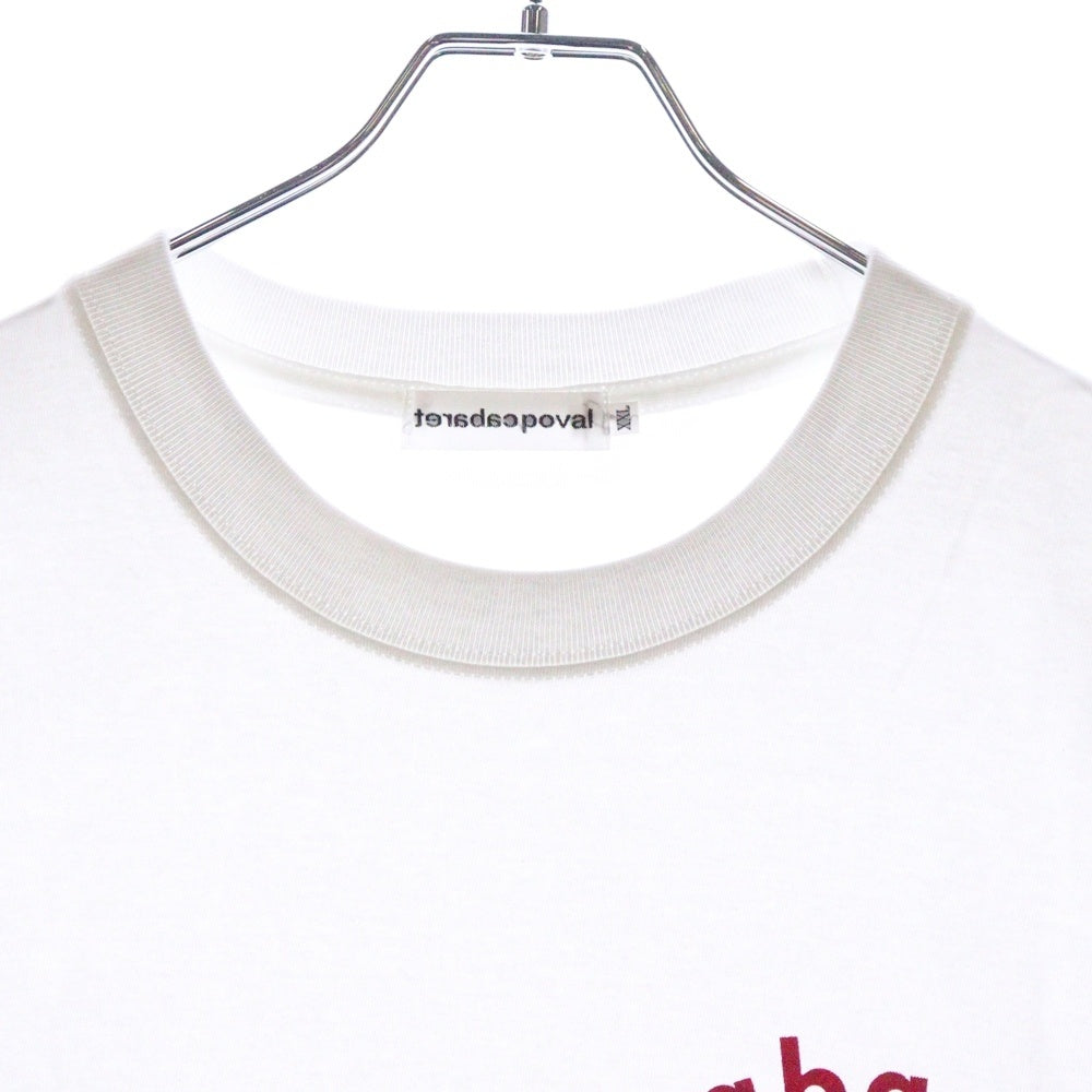 CABARET POVAL(キャバレーポバール) Sidewalk Tee サイドウォーク プリントTシャツ ホワイト