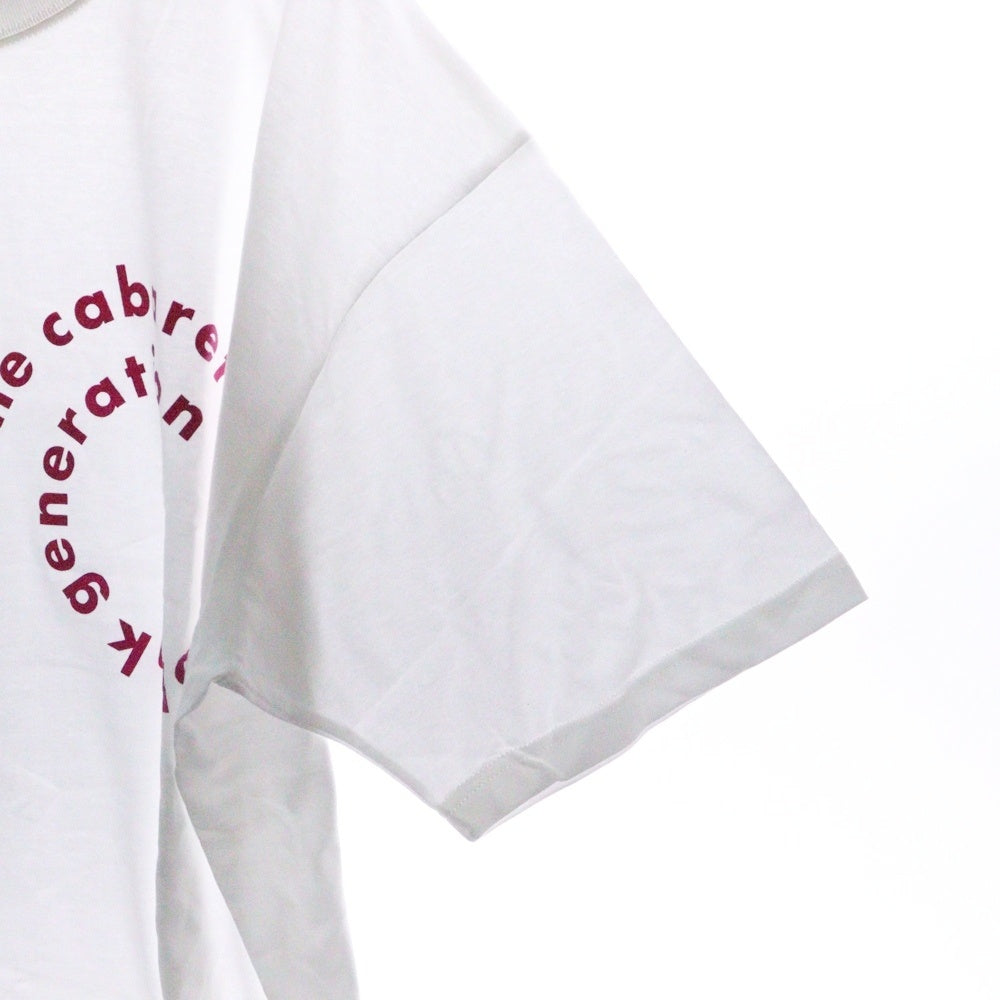 CABARET POVAL(キャバレーポバール) Sidewalk Tee サイドウォーク プリントTシャツ ホワイト