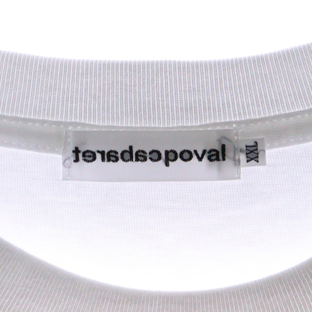CABARET POVAL(キャバレーポバール) Sidewalk Tee サイドウォーク プリントTシャツ ホワイト