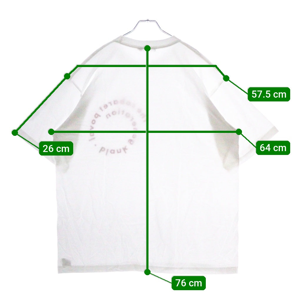 CABARET POVAL(キャバレーポバール) Sidewalk Tee サイドウォーク プリントTシャツ ホワイト